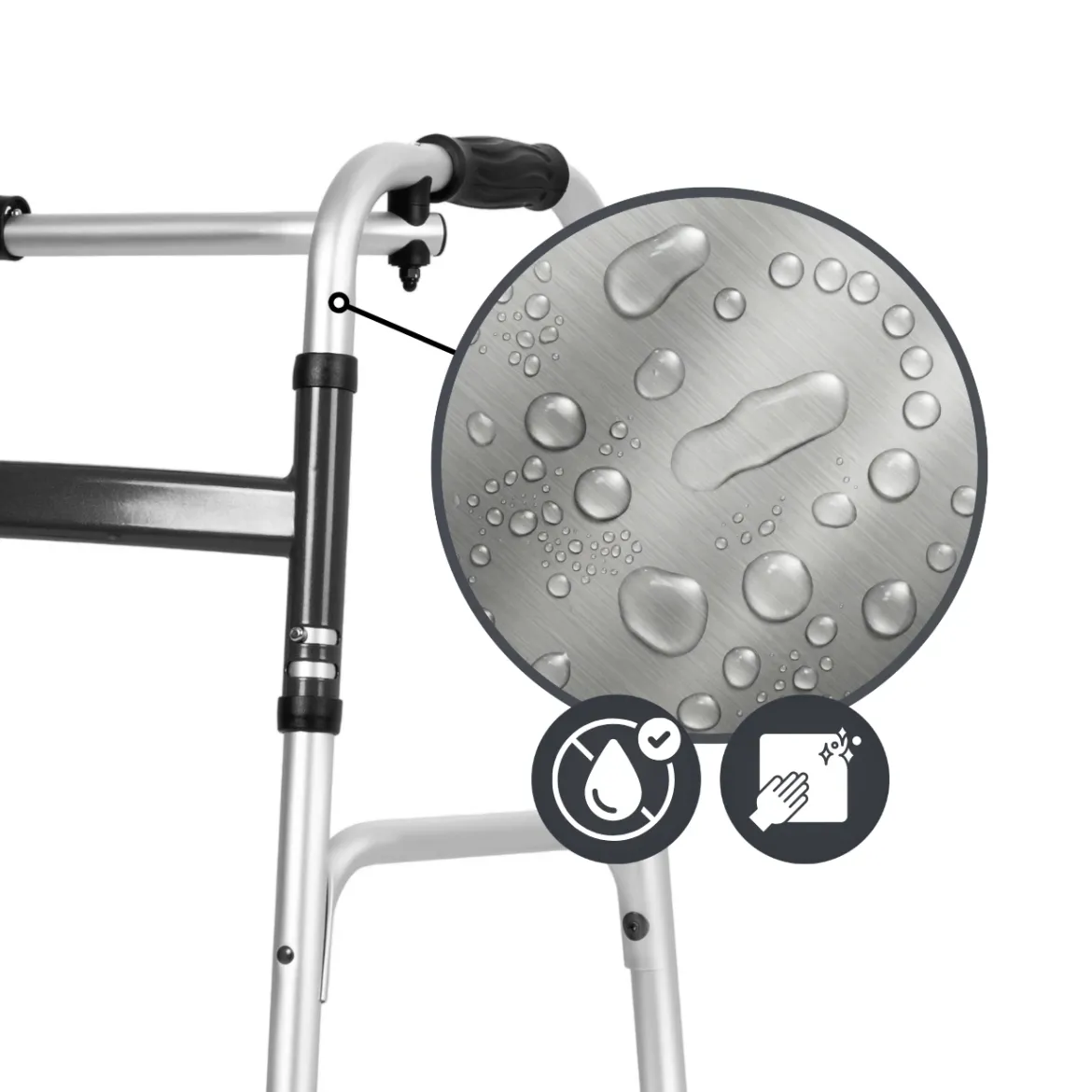 Balkonik aluminiowy do chodzenia ze zdejmowanymi kółkami Step Light MSupport