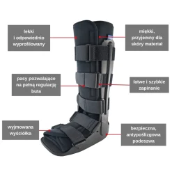 But ortopedyczny wysokiprofilowany z antypoślizgową podeszwą Walker Fixed Jura