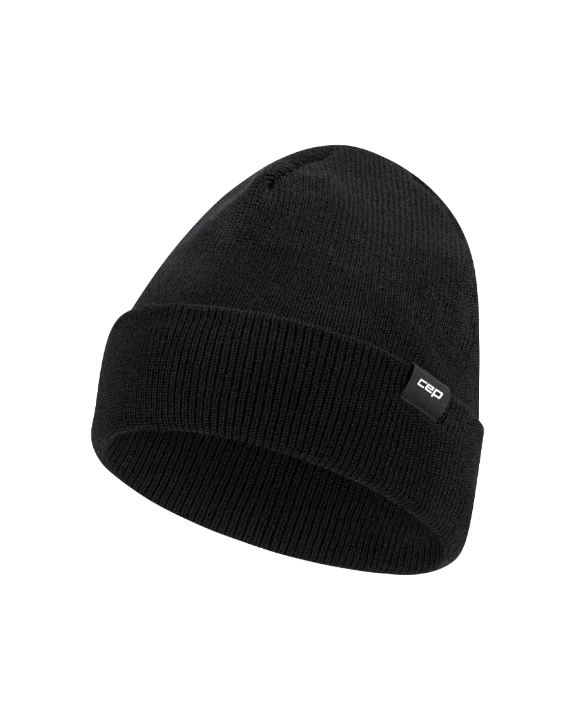 Ciepła czapka beanie z wełną merino Core Run CEP czarna