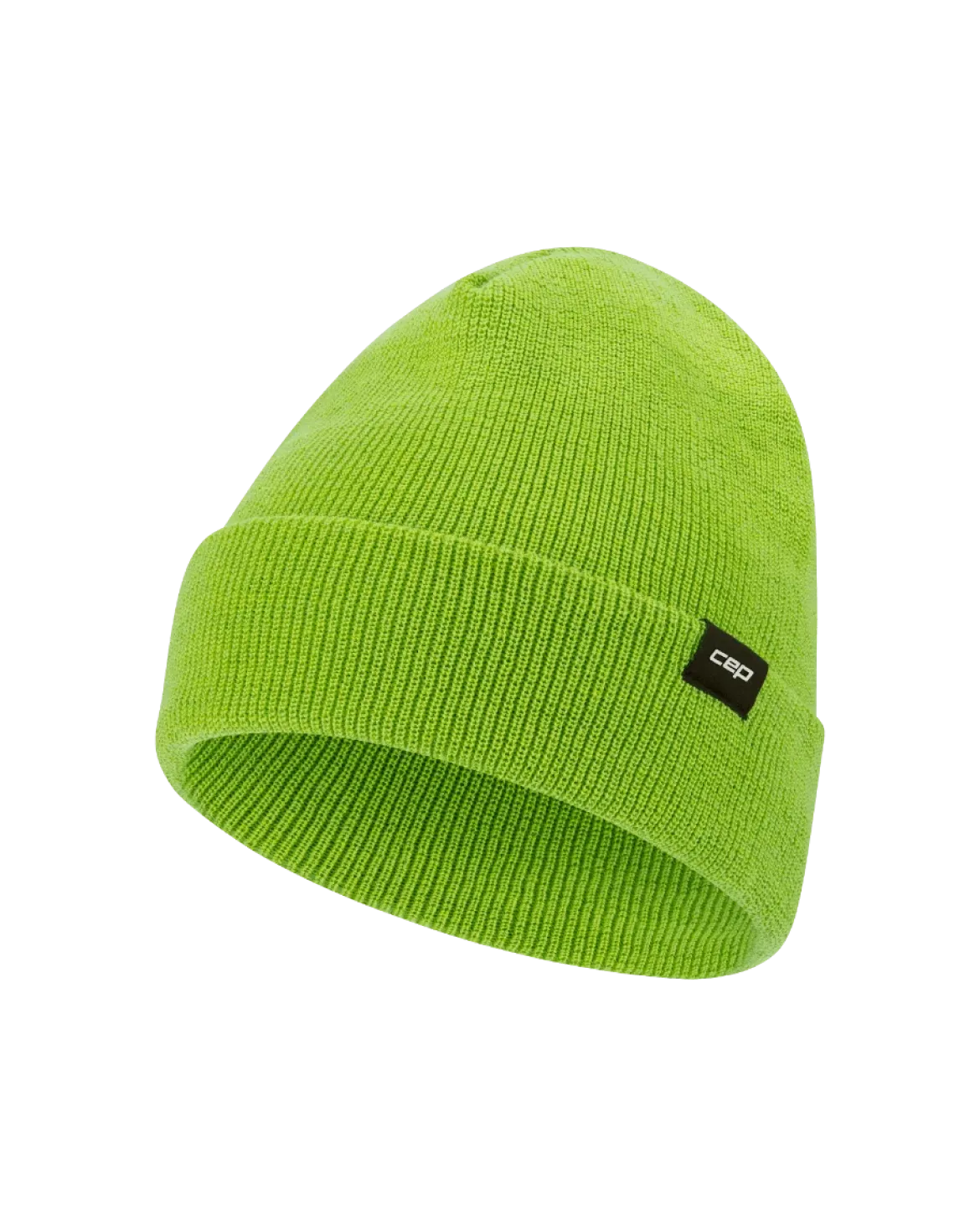 Ciepła czapka beanie z wełną merino Core Run CEP zielona