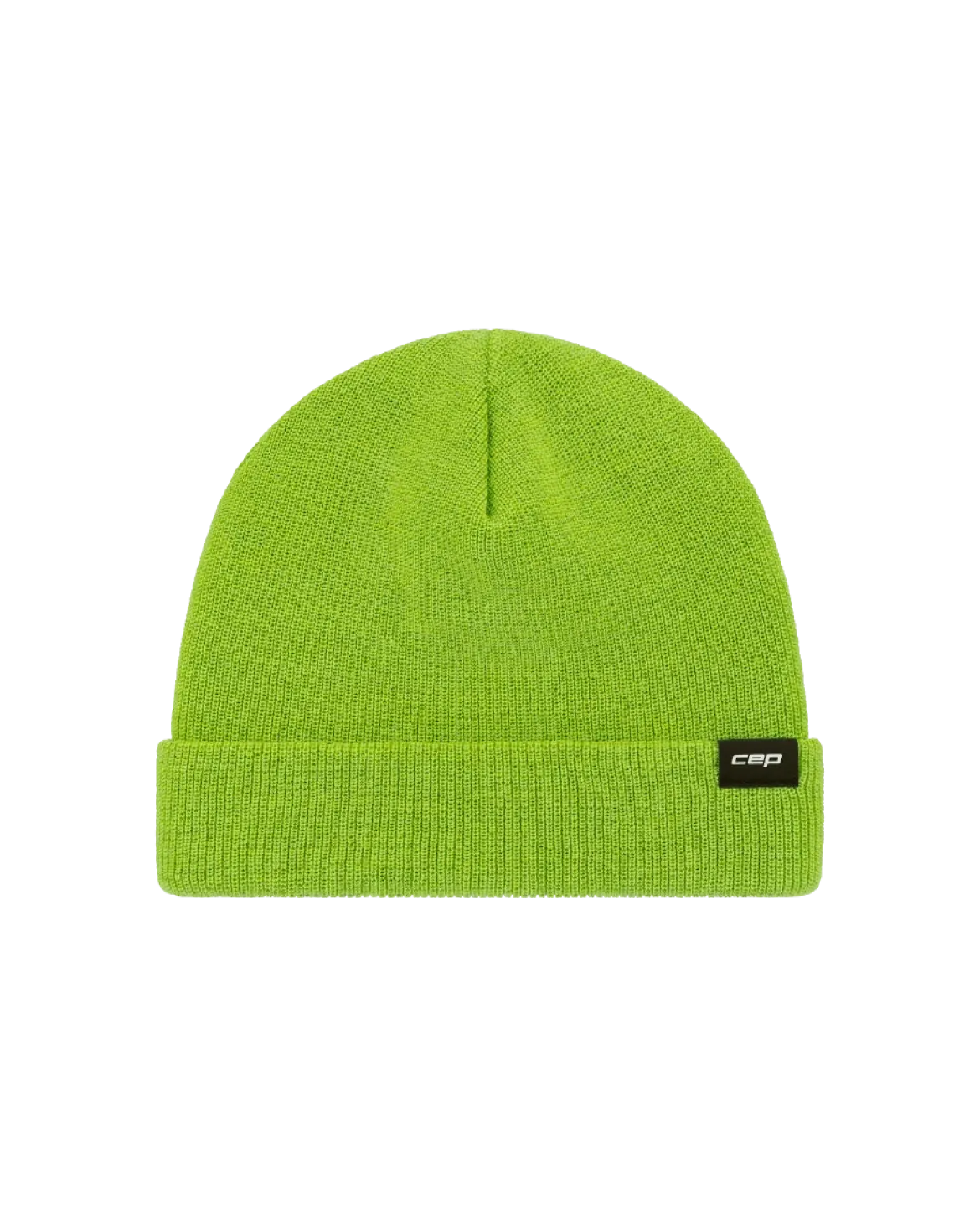 Ciepła czapka beanie z wełną merino Core Run CEP zielona