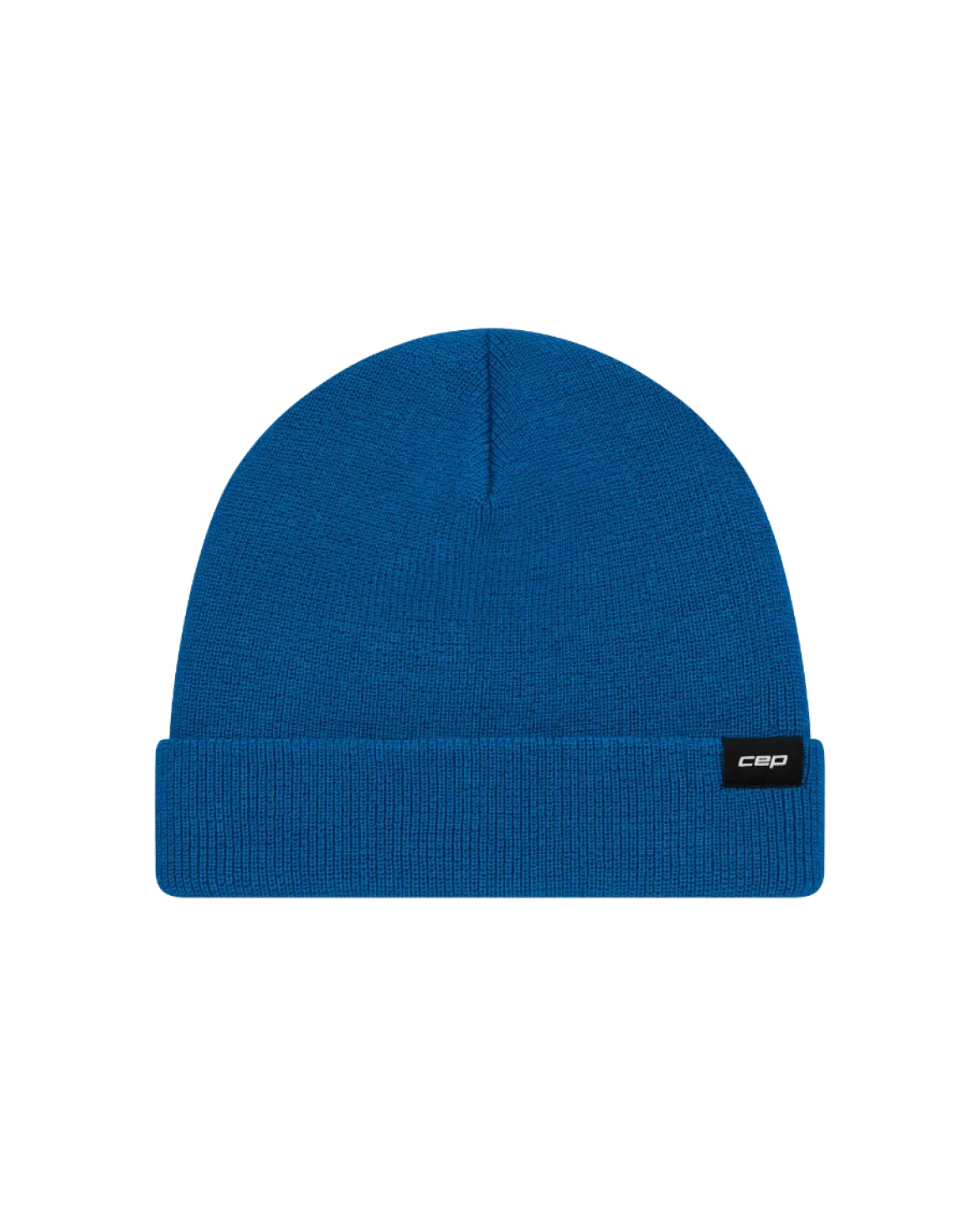 Ciepła czapka beanie z wełną merino Core Run CEP niebieska