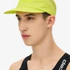 Czapka do biegania z daszkiem Pro Run Ultralight unisex limonkowa