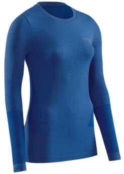 Damska koszulka sportowa z długim rękawem CEP Cold Weather Base niebieska