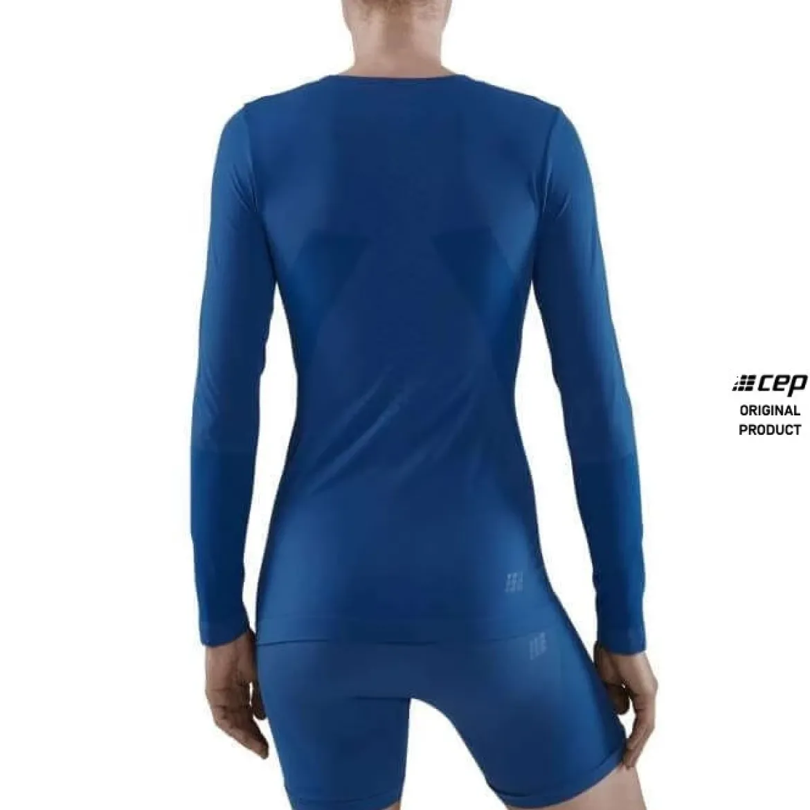 Damska koszulka sportowa z długim rękawem CEP Cold Weather Base niebieska