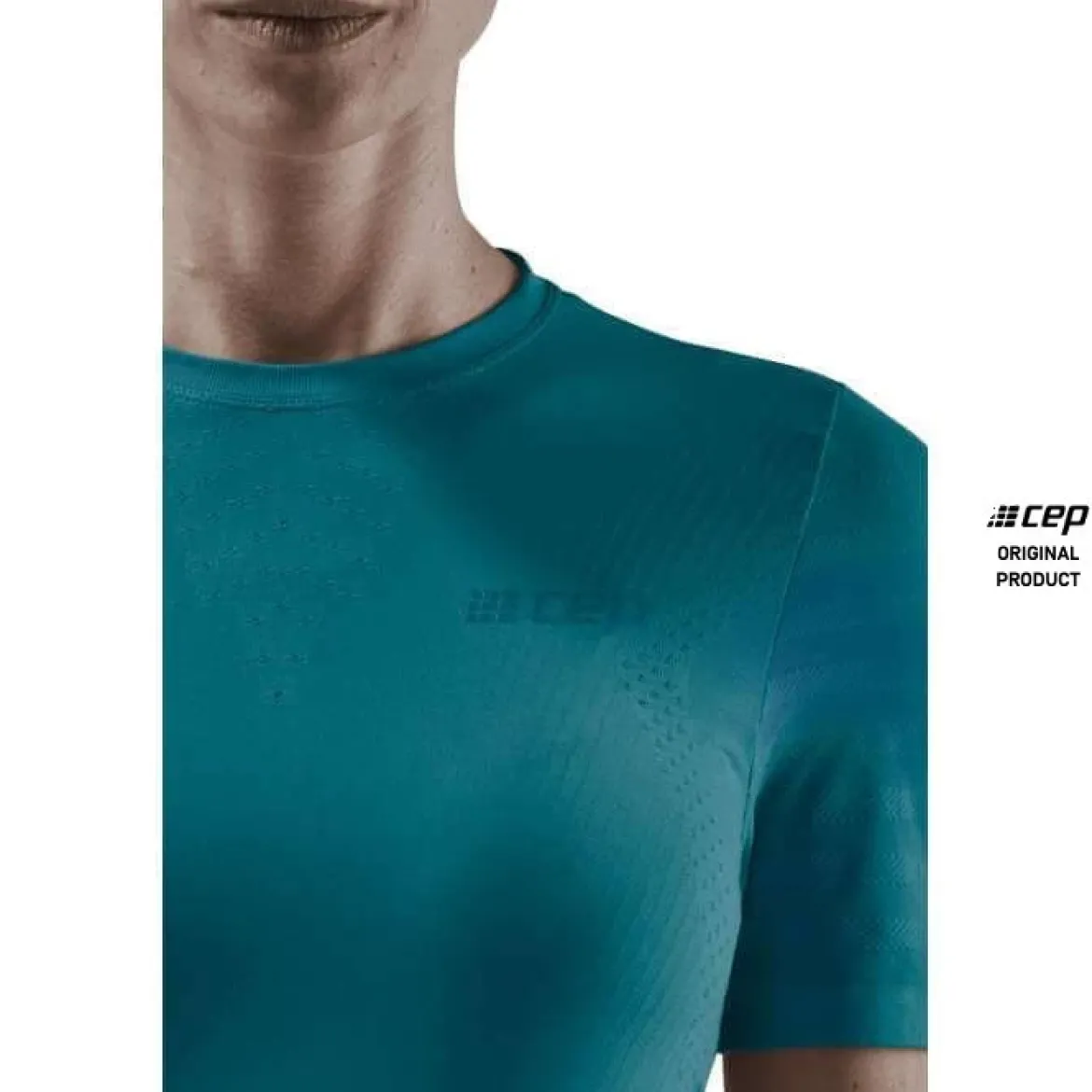 Damska koszulka sportowa z krótkim rękawem CEP Ultralight niebieska