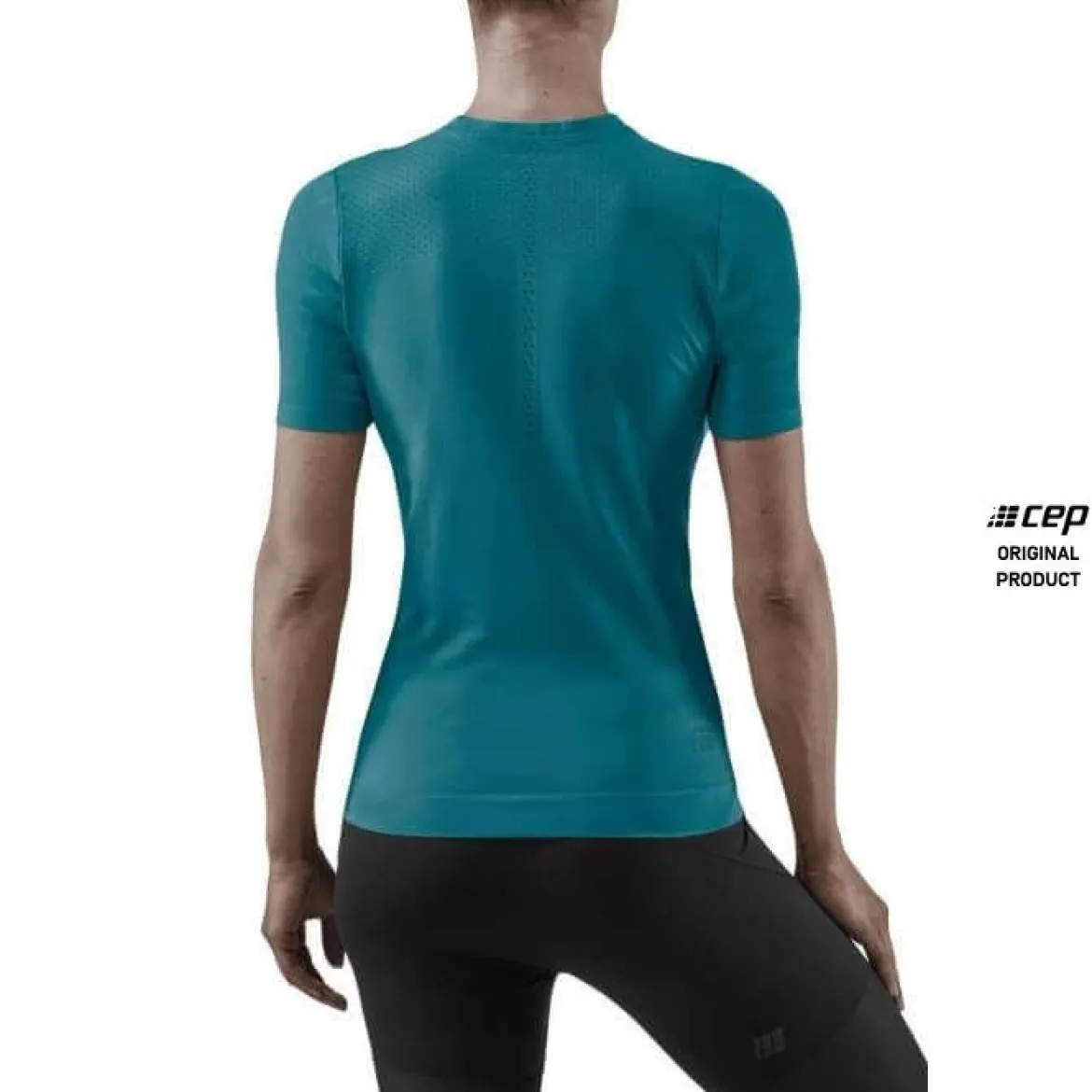 Damska koszulka sportowa z krótkim rękawem CEP Ultralight niebieska