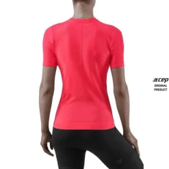 Damska koszulka sportowa z krótkim rękawem CEP Ultralight różowa