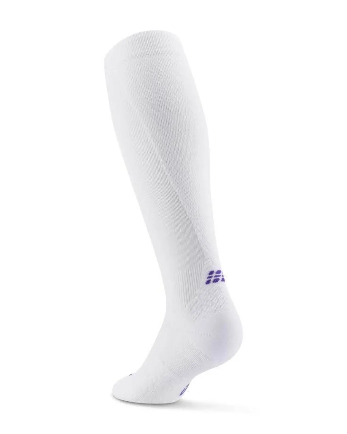 Damskie długie skarpety kompresyjne sportowe CEP Core Run Ultralight białe