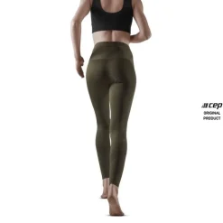 Damskie długie spodnie sportowe do biegania CEP Reflective zielone