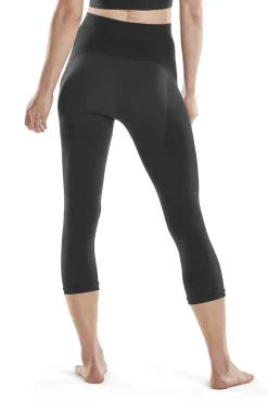 Damskie legginsy sportowe 3/4 z wełną Merino CEP czarne