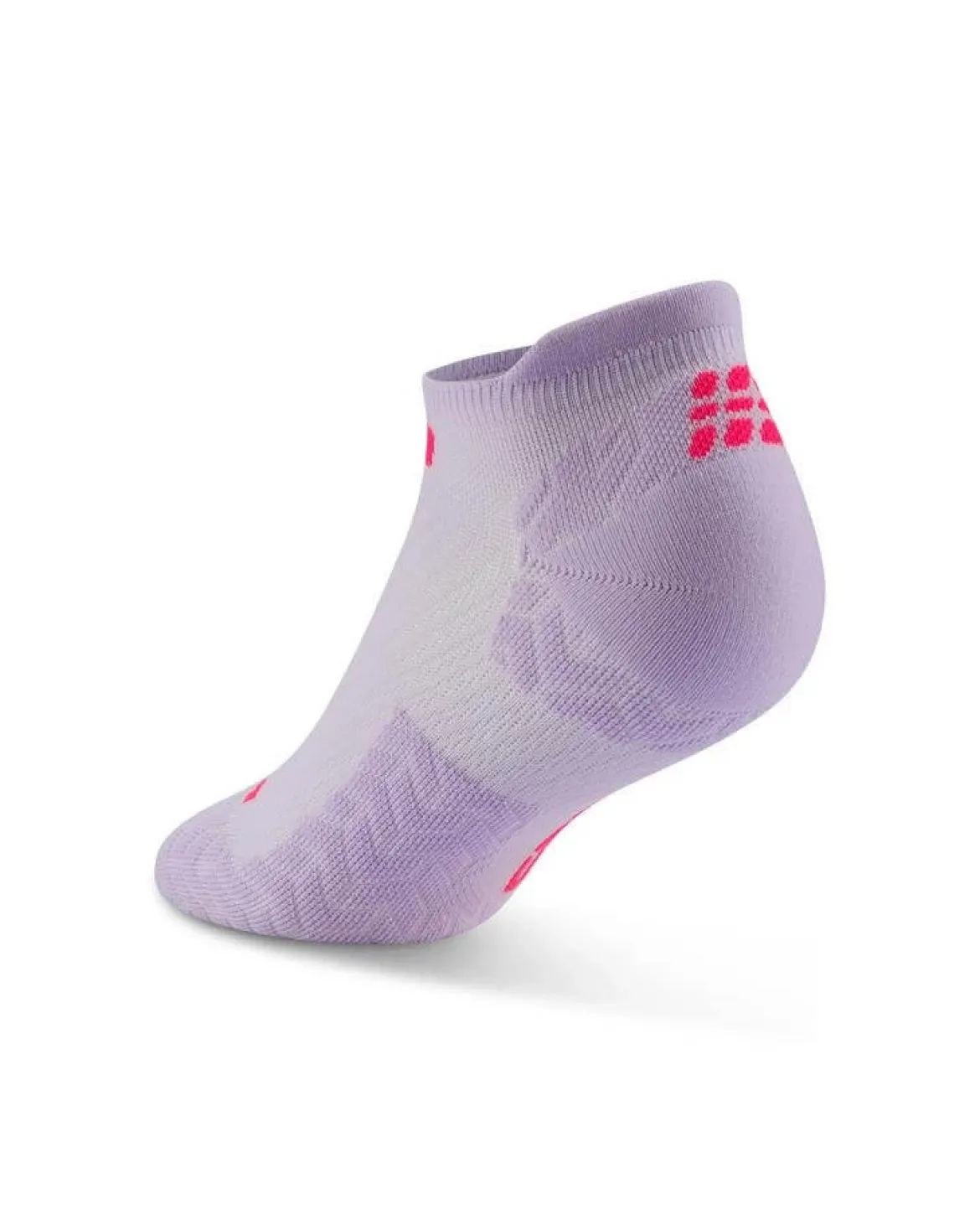Damskie skarpety kompresyjne sportowe stopki no show CEP Core Run Ultralight liliowe