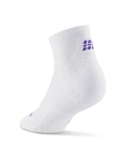 Damskie skarpety kompresyjne sportowe za kostkę low cut CEP Core Run Ultralight białe