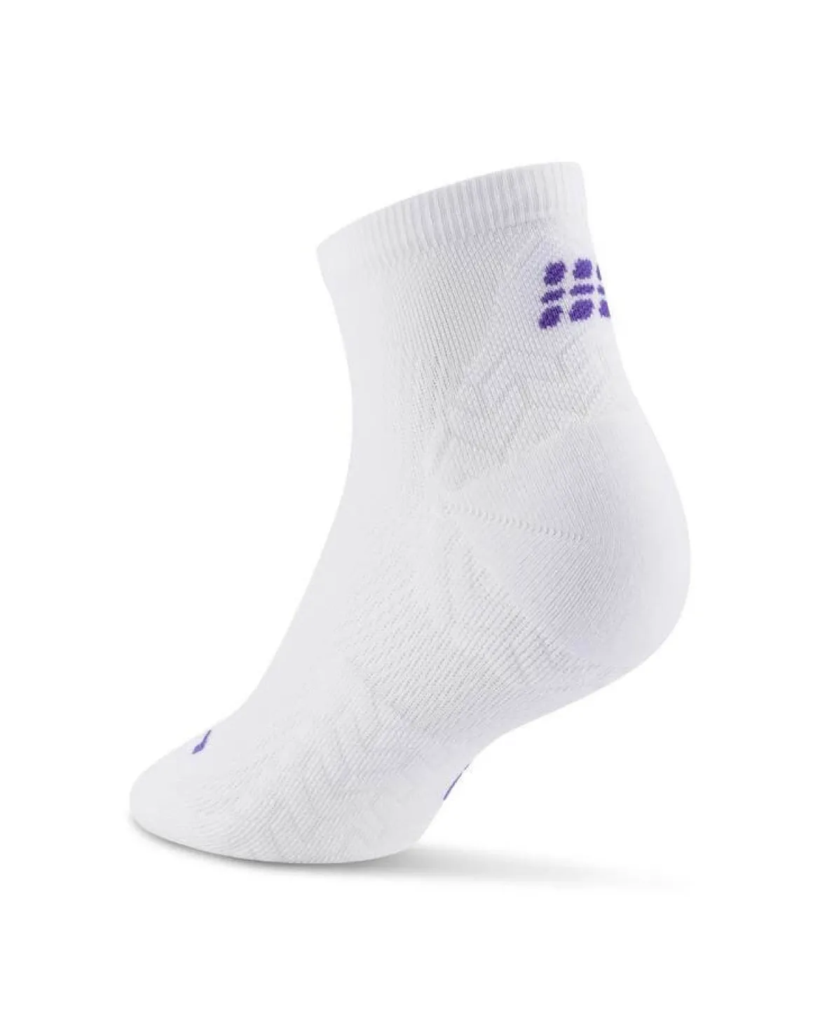 Damskie skarpety kompresyjne sportowe za kostkę low cut CEP Core Run Ultralight białe
