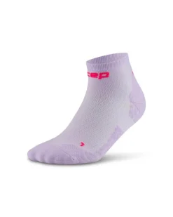 Damskie skarpety kompresyjne sportowe za kostkę low cut CEP Core Run Ultralight liliowe