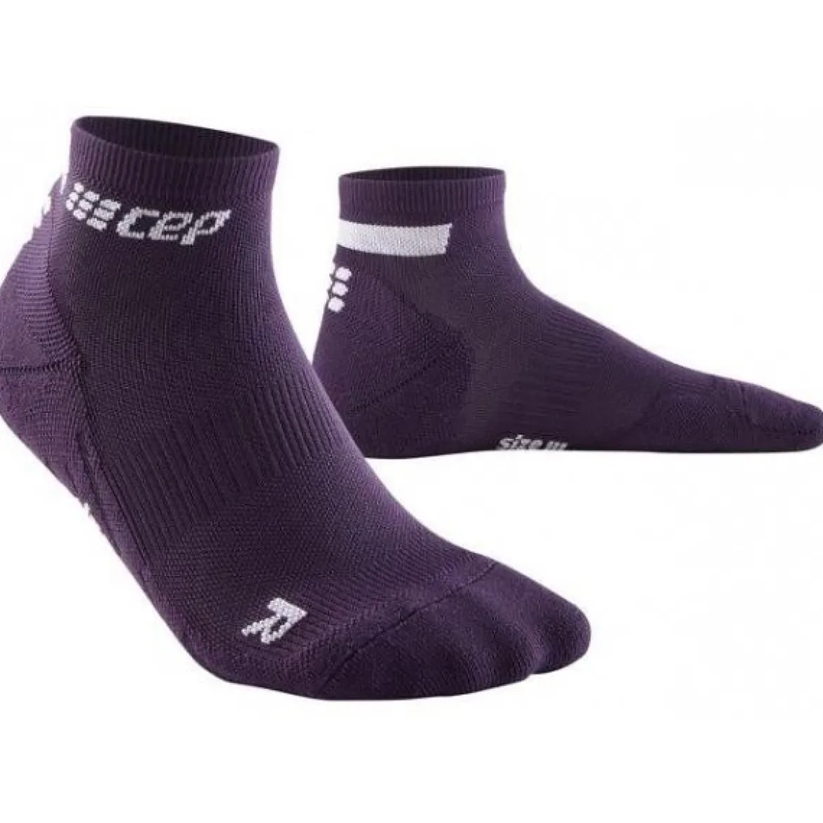 Damskie skarpety kompresyjne sportowe CEP The Run 4.0 low-cut fioletowe