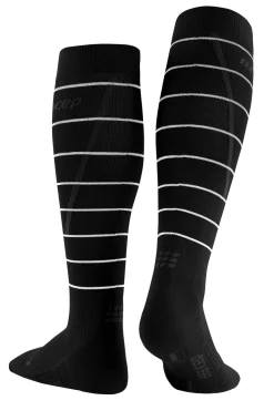 Damskie skarpety kompresyjne sportowe CEP Reflective wysokie czarne