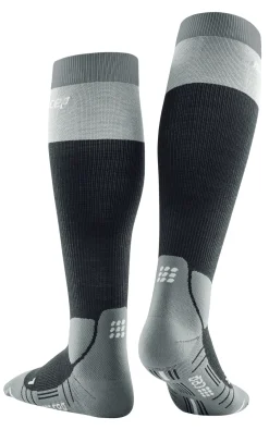 Damskie skarpety kompresyjne trekkingowe CEP z wełną Hiking Light Merino wysokie czarne