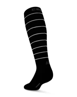 Damskie skarpety kompresyjne sportowe CEP Reflective wysokie czarne