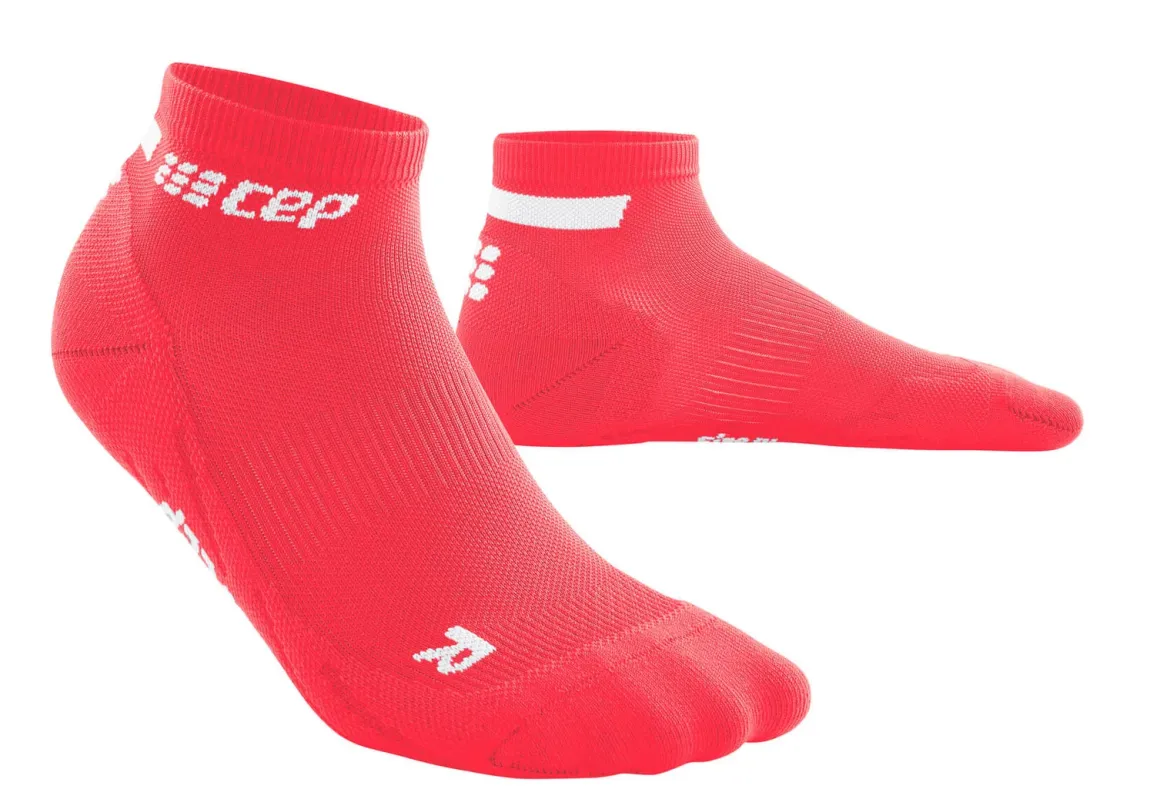 Damskie skarpety kompresyjne sportowe CEP The Run 4.0 low-cut różowe