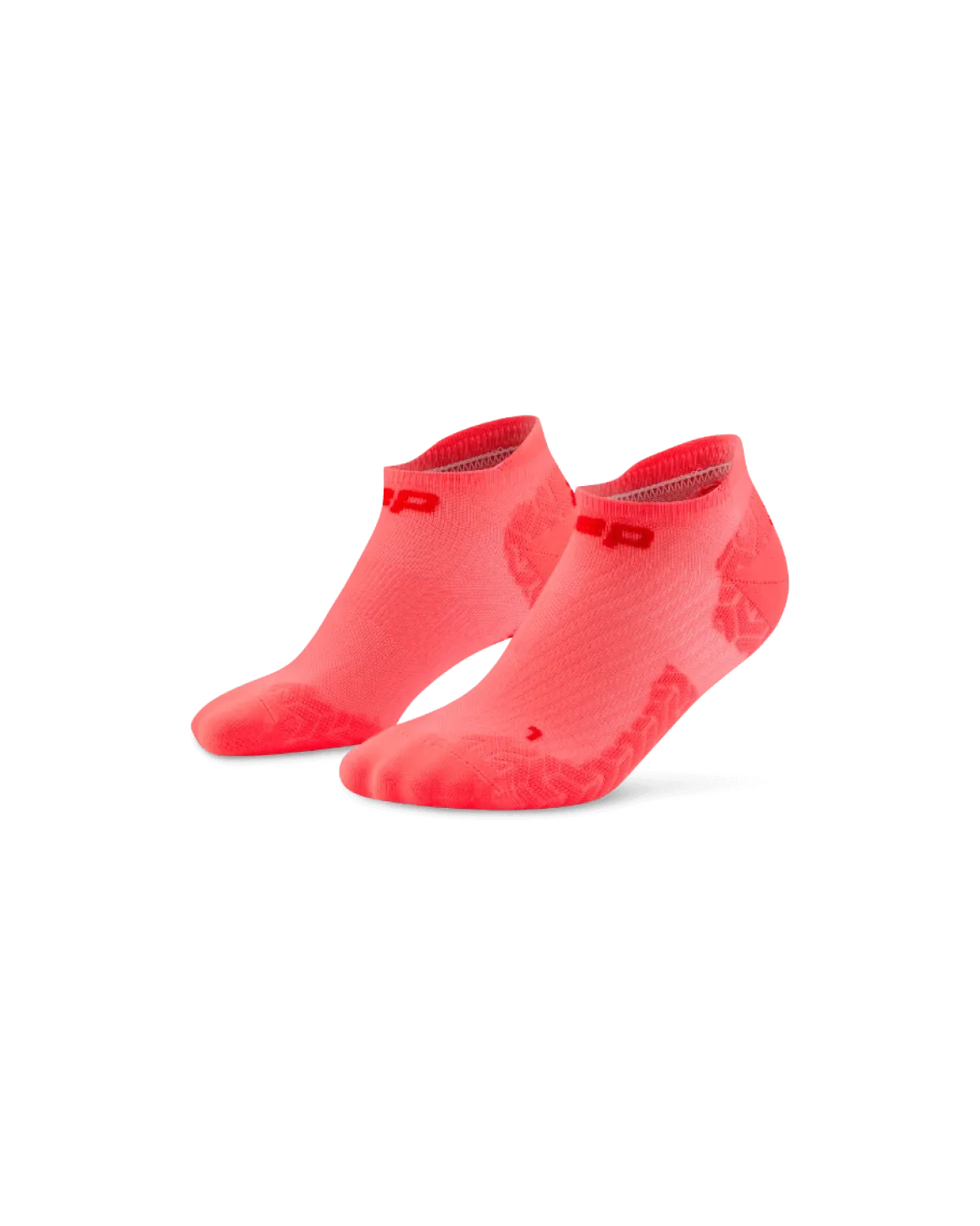 Damskie skarpety kompresyjne sportowe stopki no show CEP Core Run Ultralight koralowe