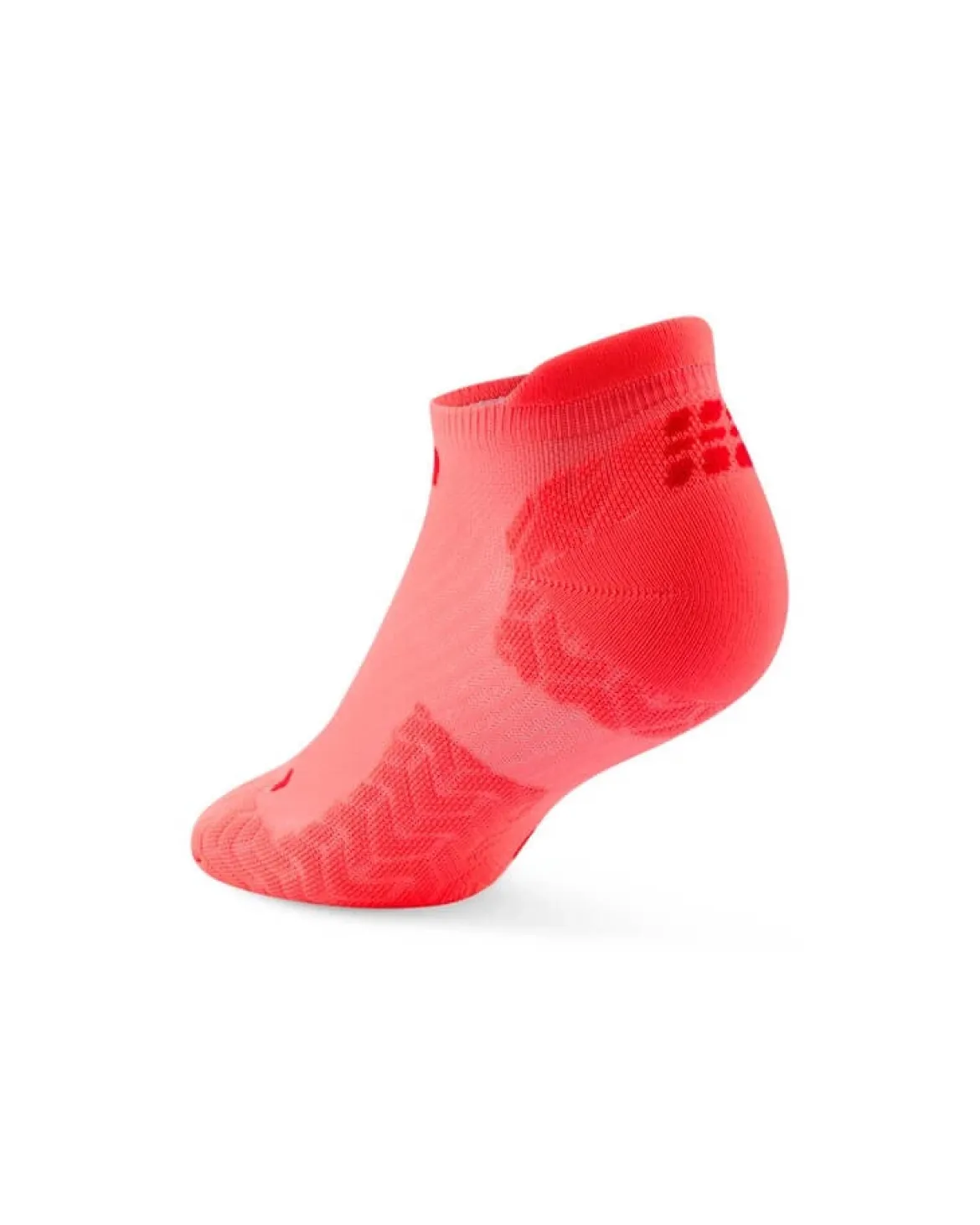 Damskie skarpety kompresyjne sportowe stopki no show CEP Core Run Ultralight koralowe