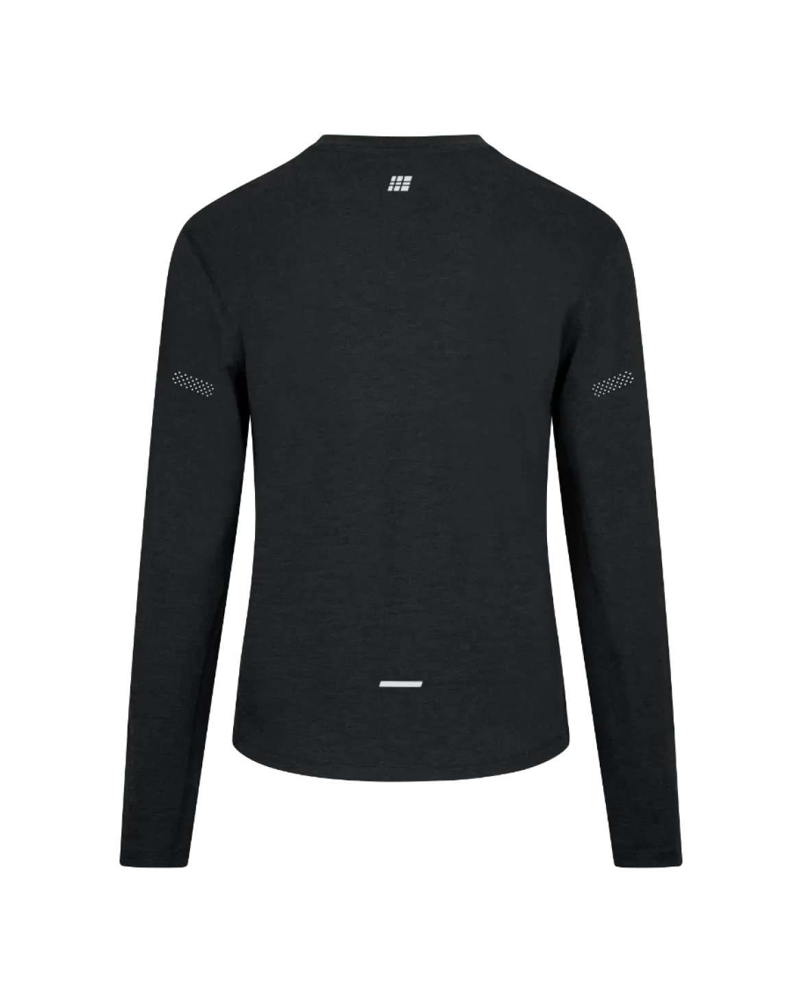 Damski longsleeve bluzka sportowa z wełny merino na zimę Core Run CEP czarna