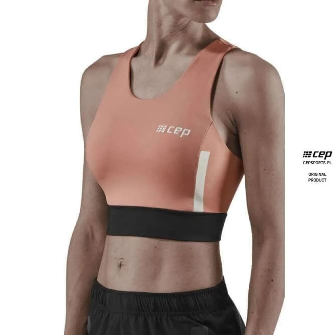 Damski sportowy Crop Top treningowy CEP różowy
