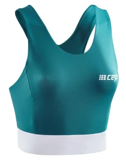 Damski sportowy Crop Top treningowy CEP niebieski