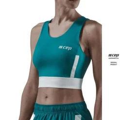 Damski sportowy Crop Top treningowy CEP niebieski