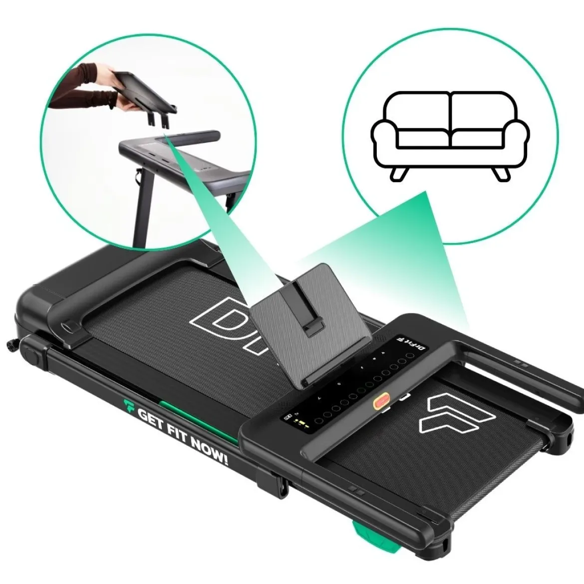DrFit Bieżnia domowa elektryczna FX5z funkcją łatwego składania