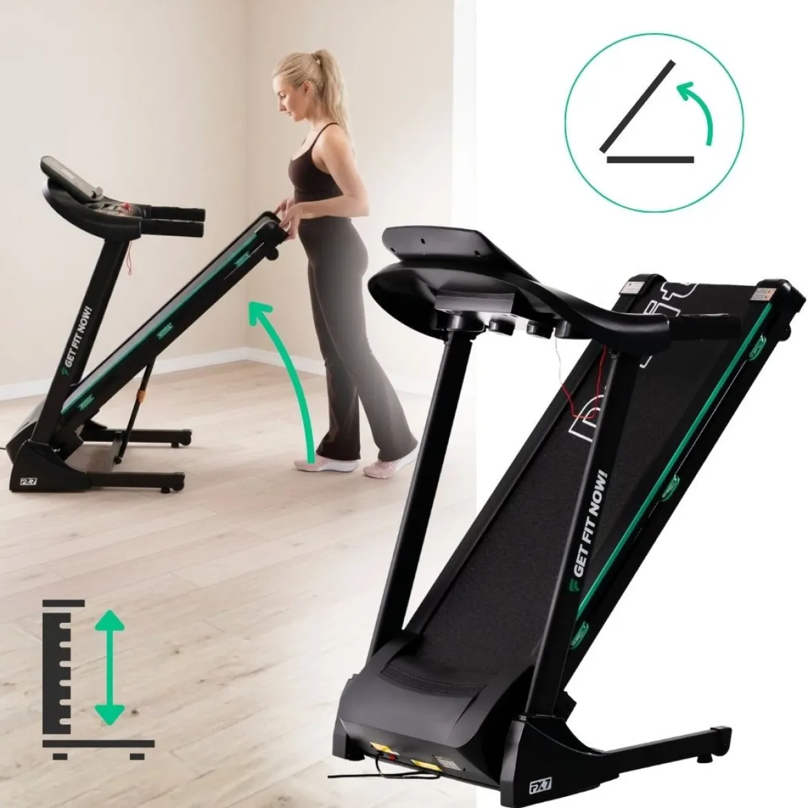 DrFit Bieżnia domowa elektryczna FX7 z automatyczną regulacją kąta nachylenia