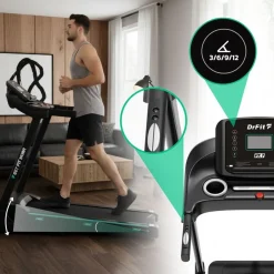 DrFit Bieżnia domowa elektryczna FX7 z automatyczną regulacją kąta nachylenia