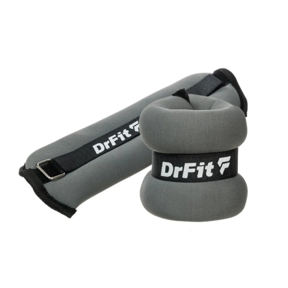 DrFit ciężarki do ćwiczeń na kostki i nadgarstki 1 kg (para) szare