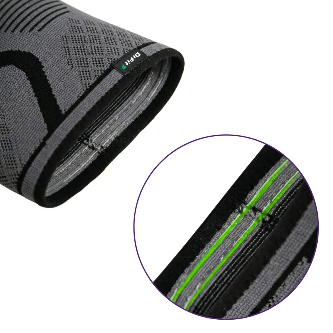 DrFit Elastyczna opaska na kolano szara S