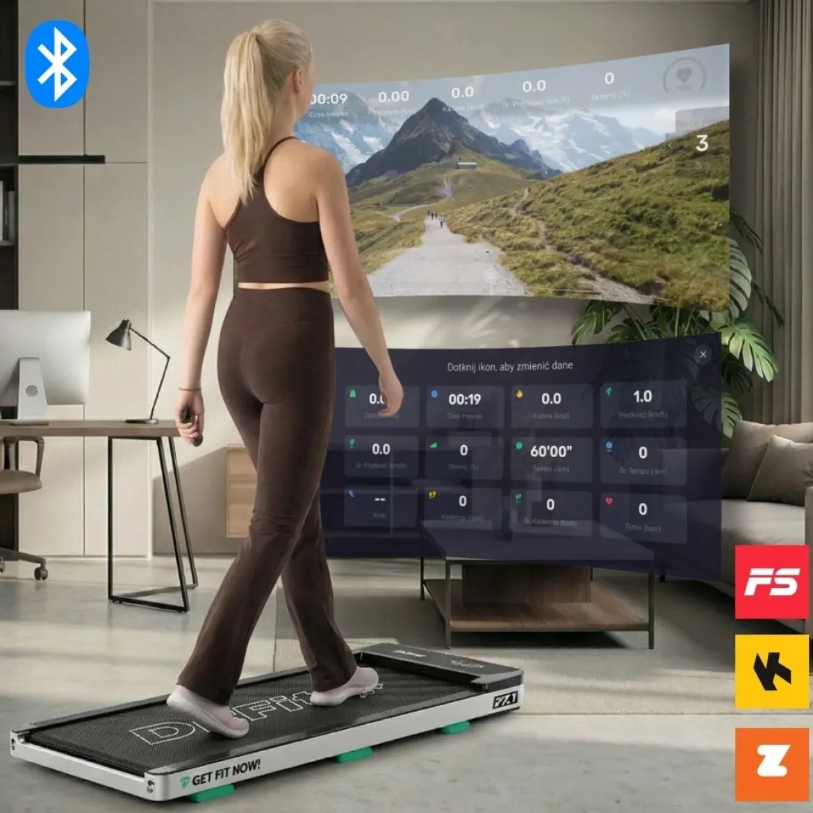 DrFit Elektryczna bieżnia domowa do chodzenia – Walking Pad