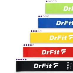 DrFit Gumy oporowe do rehabilitacji zestaw 5 gum lateksowych