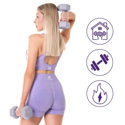 DrFit Hantle sześciokątne heksagony 2 kg szare (2 sztuki)