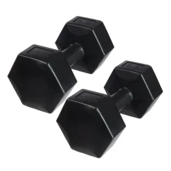 DrFit Hantle sześciokątne heksagony 6 kg czarne (2 sztuki)