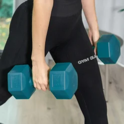 DrFit Hantle sześciokątne heksagony 5 kg ciemnozielone (2 sztuki)