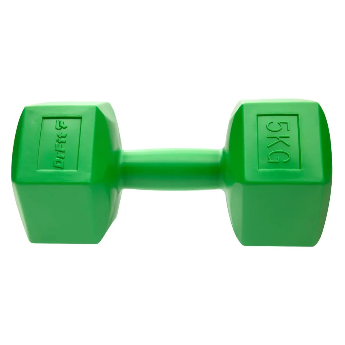 DrFit Hantle sześciokątne heksagony 5 kg zielone (2 sztuki)