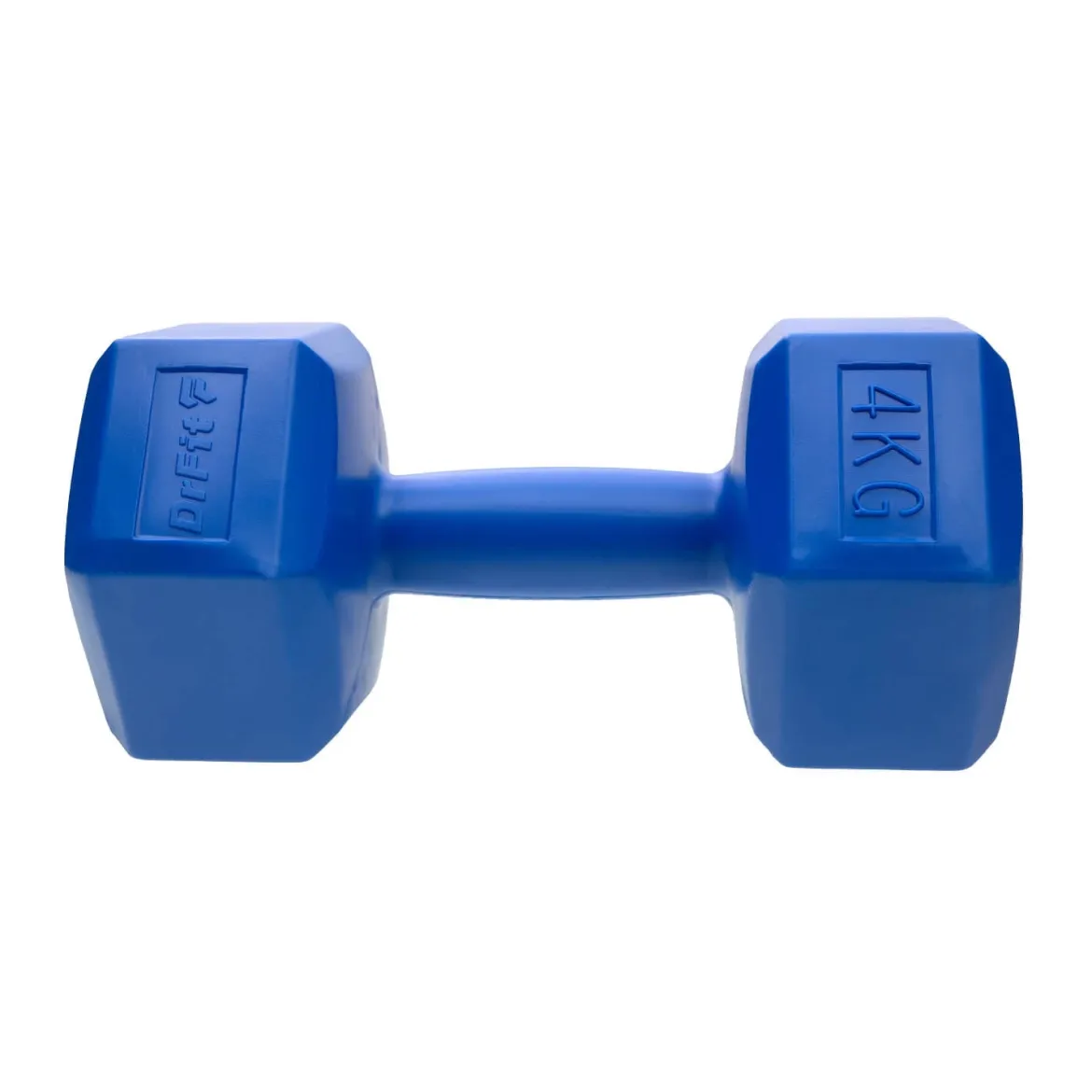 DrFit Hantle sześciokątne heksagony 4 kg niebieskie (2 sztuki)