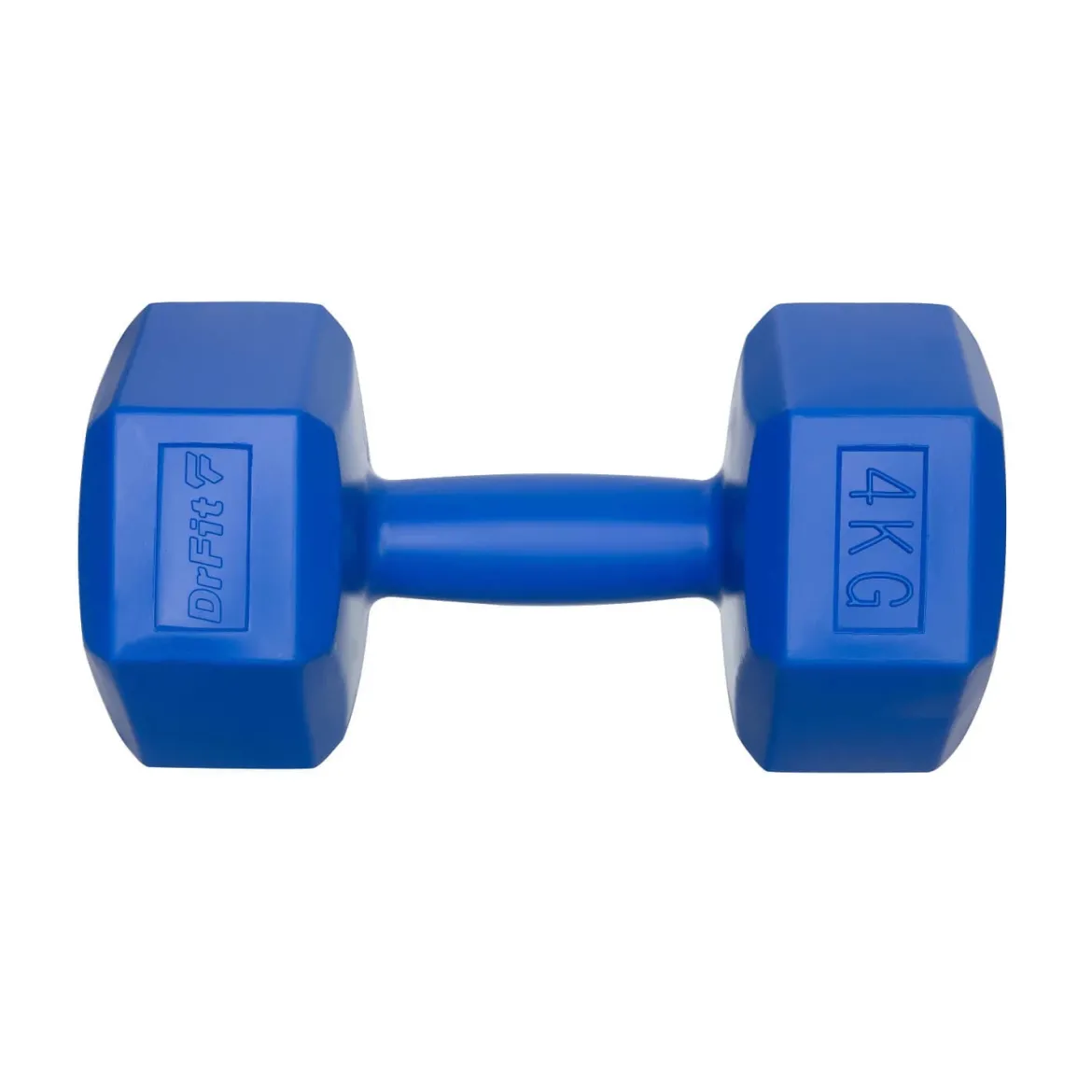DrFit Hantle sześciokątne heksagony 4 kg niebieskie (2 sztuki)