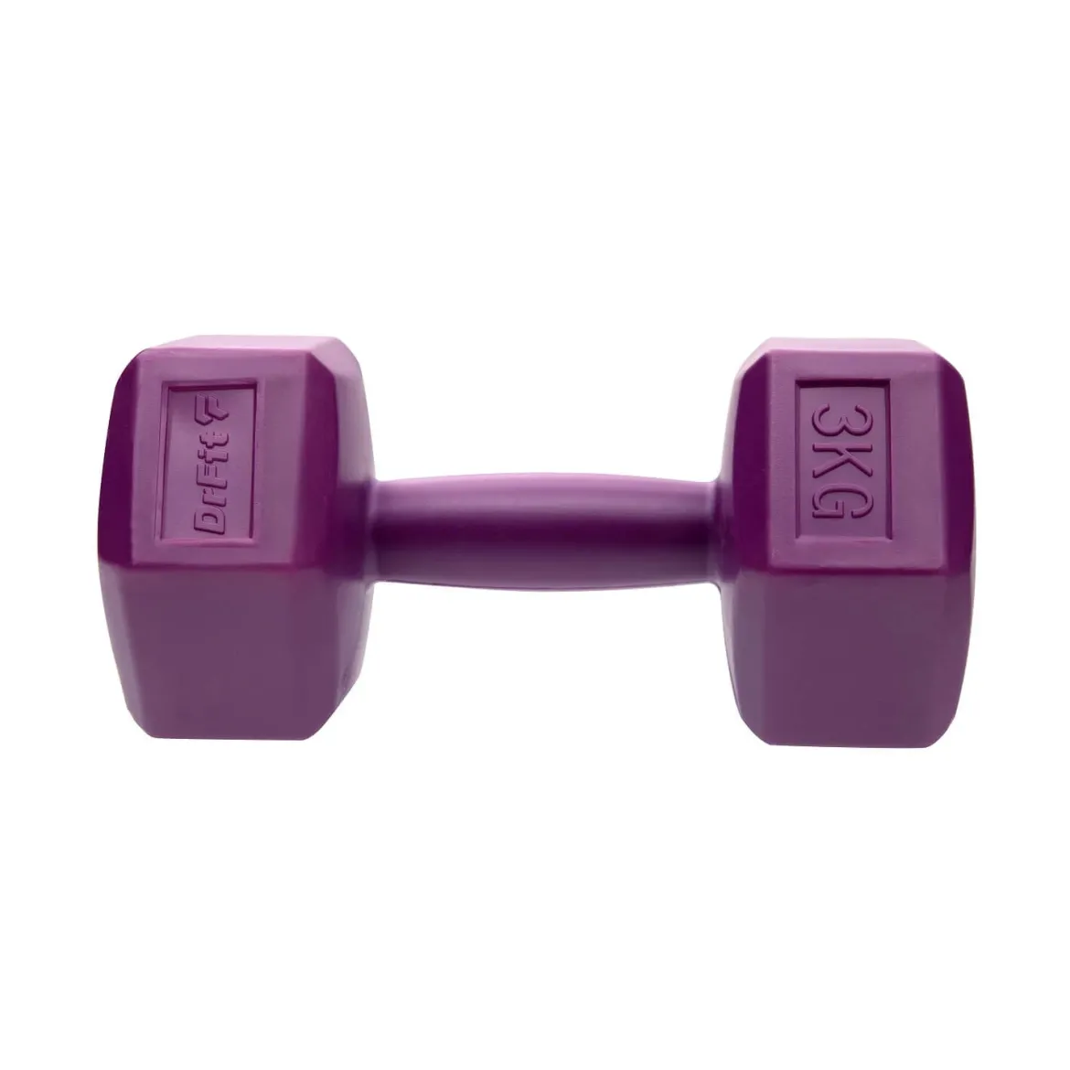 DrFit Hantle sześciokątne heksagony 3 kg fioletowe (2 sztuki)