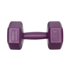 DrFit Hantle sześciokątne heksagony 3 kg fioletowe (2 sztuki)