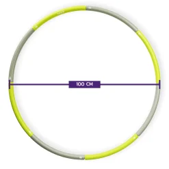 DrFit Hula Hop składane 8-elementowe ø 100 cm szaro-zielone