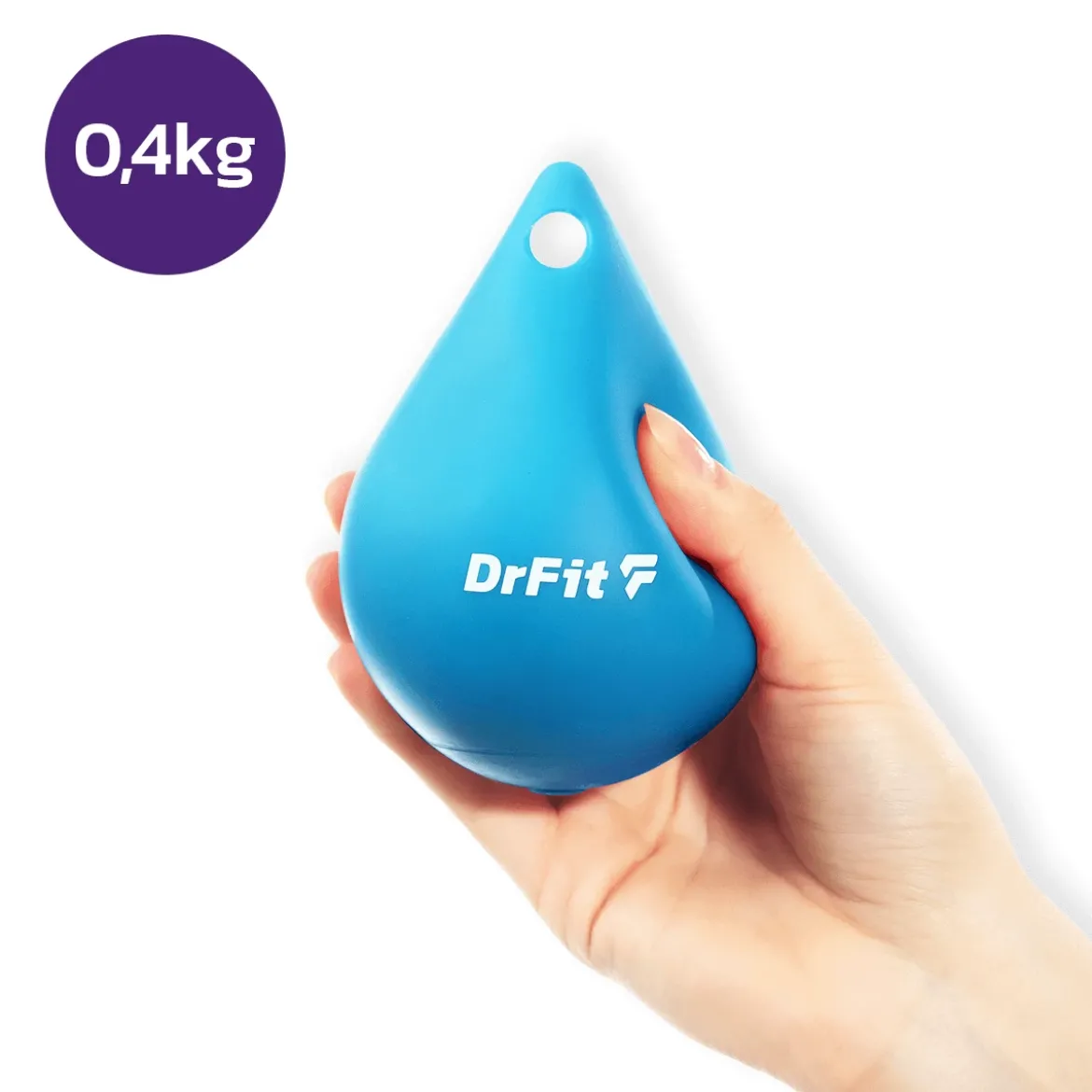DrFit Hula Hop z obciążeniem masujące niebieskie