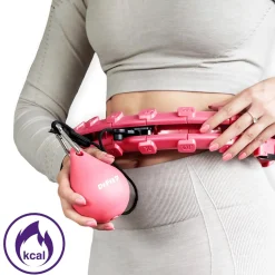 DrFit Hula Hop z obciążeniem masujące różowe
