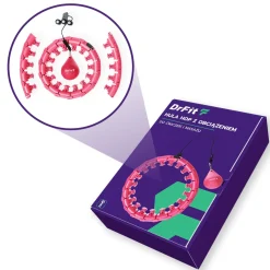 DrFit Hula Hop z obciążeniem masujące różowe