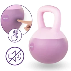 DrFit Kettlebell odważnik kulowy z piaskiem do ćwiczeń siłowych fioletowy 10kg